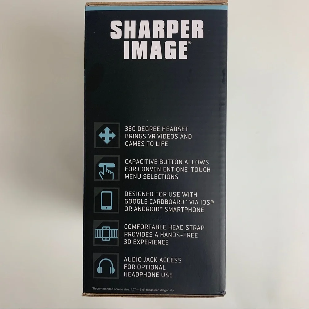 Sharper Image Virtual Reality Headset Smartphone 360 IOS or Android NEW